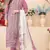 Pink cambric cotton suit with embroidery & khatli work