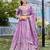 Lavender Color Embroidery Sequence Work with thred work Silk Lahenga Choli Set