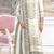 White silk suit with embroidery & khatli work