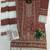 Brown silk suit with embroidery & khatli work
