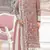Peach silk suit with embroidery & khatli work