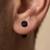  men's black rhodium plated studs earrings