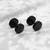  men's black rhodium plated studs earrings