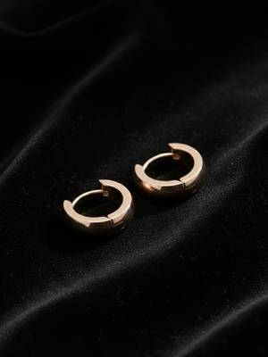  men's rose gold  plated hoop earrings 2