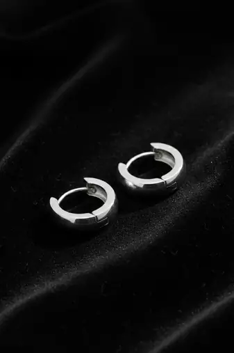  men's set of 3 multicolour hoop earrings