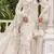 Off white chiffon semi stitched suit with embroidery & sequence work