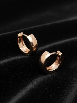  men's rose gold  plated hoop earrings 4