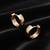  men's rose gold  plated hoop earrings