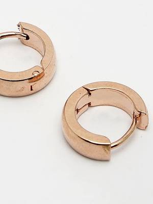  men's rose gold  plated hoop earrings 5