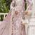 Lavender chiffon semi stitched suit with embroidery & sequence work