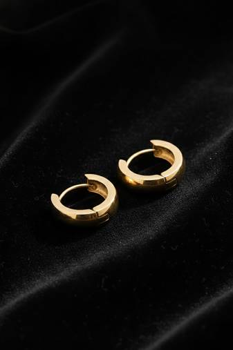  men's gold plated hoop earrings