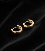  men's gold plated hoop earrings