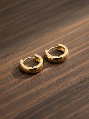  men's gold plated hoop earrings 2