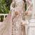 Beige chiffon semi stitched suit with embroidery & sequence work