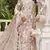 Beige chiffon semi stitched suit with embroidery & sequence work