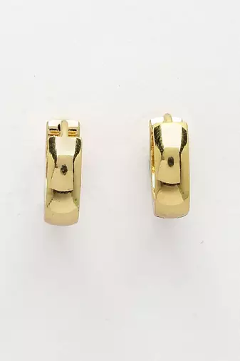  men's gold plated hoop earrings