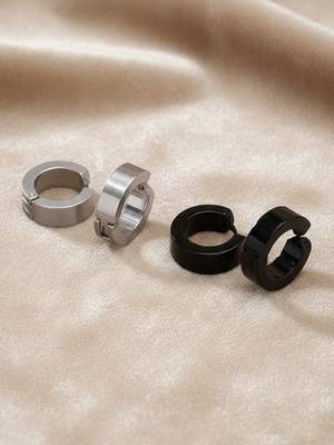  men's set of 2 multicolour hoop earrings 1