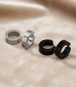  men's set of 2 multicolour hoop earrings