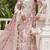 Peach chiffon suit with embroidery & Sequin work