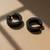 men's black rhodium plated hoop earrings