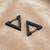  men's black rhodium plated geomatric shaped stud earrings
