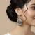  women german silver oxidised chandbali earrings