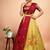 Elegant Red & Yellow  Digital Printed Lehenga with Brush Print Dupatta Set