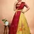 Elegant Red & Yellow  Digital Printed Lehenga with Brush Print Dupatta Set