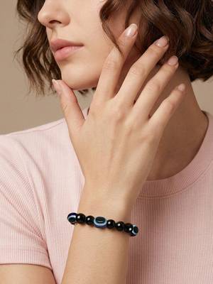  unisex black evil eye adjustable bracelet 3