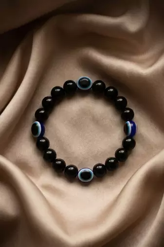  unisex black evil eye adjustable bracelet