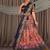 BLUE Festive Wear Printed Lehenga Choli