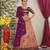 Peach & Wine Banarasi Festive Lehenga Choli Set