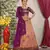 Peach & Wine Banarasi Festive Lehenga Choli Set