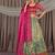 RANI Pink & Sea Green Banarasi Jacquard Printed Lehenga Choli