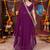 Designer purple heavy embroidered silk blend party wear saree with blouse