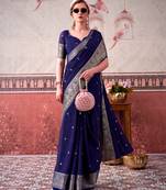  chinon self print saree with zari woven design
