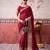  chinon self print saree with zari woven design