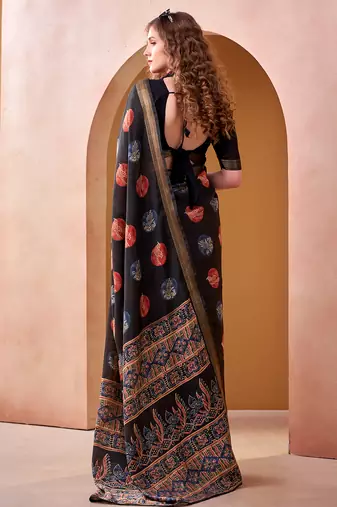  chanderi fabric printed saree
