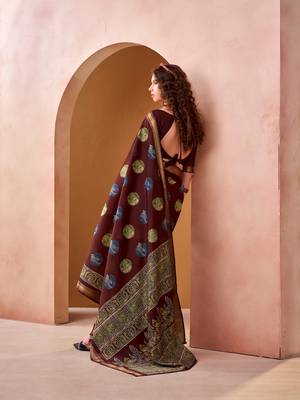  chanderi fabric printed saree 3
