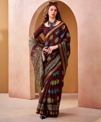  chanderi fabric printed saree 4