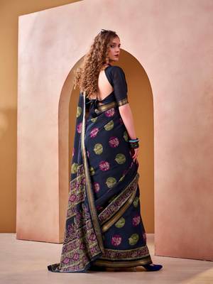  chanderi fabric printed saree 3