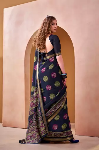  chanderi fabric printed saree