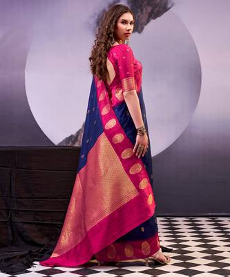  poly cotton saree with rich zari detailing 3