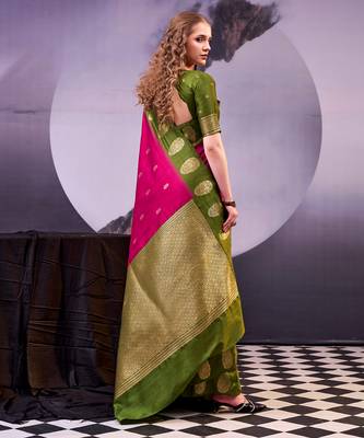  poly cotton saree with rich zari detailing 3