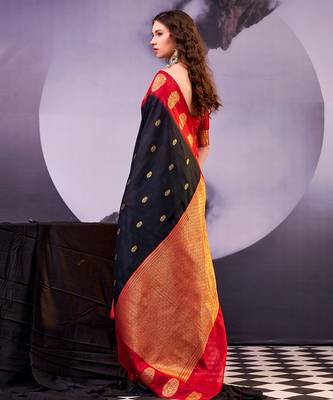  poly cotton saree with rich zari detailing 4