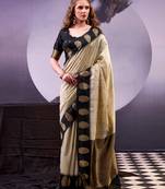  poly cotton saree with rich zari detailing
