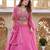 Pink Color Embroidery moti with Sequence & Thred Work Silk Lahenga Choli Set
