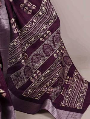  banarasi saree with silver zari work & blouse piece 5