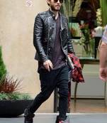 Qawach men's pure genuine  leather jacket stylish vintage black