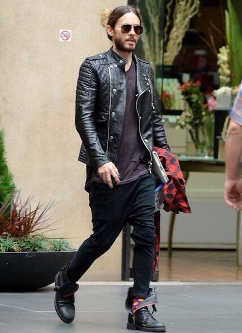 Qawach men's pure genuine  leather jacket stylish vintage black